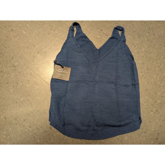 DYI Women's Sweater Tank Top Navy Size Medium - Picture 5 of 7